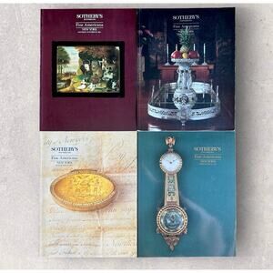 Sothebys Auction Catalog x4 NYC Fine Americana 1991-93 Folk Art Furniture Silver